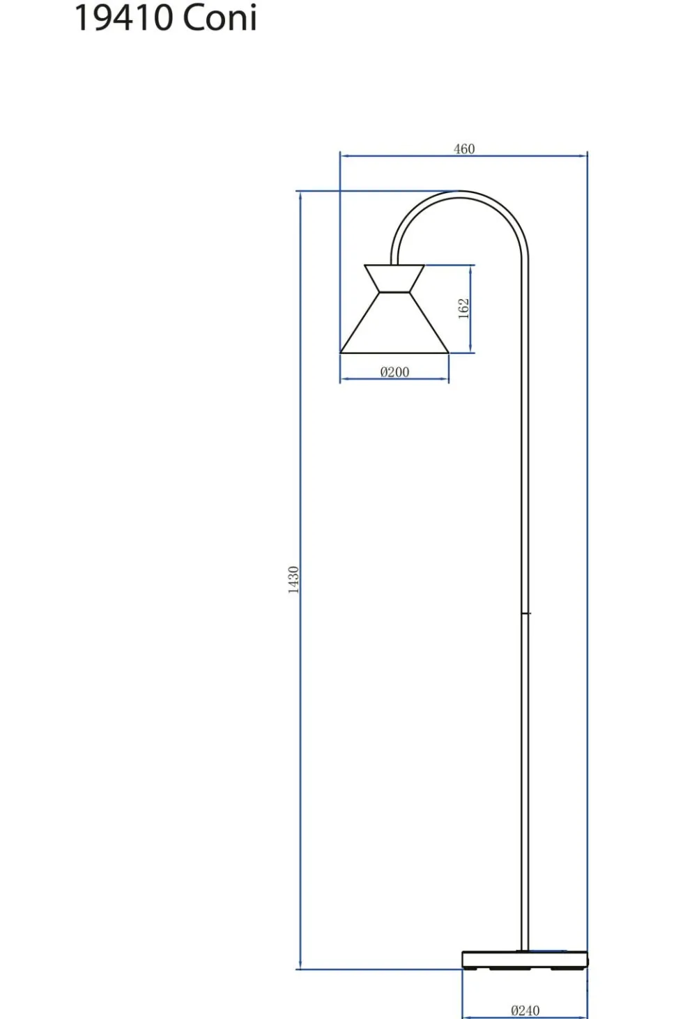 Aneta Lighting Gulvlampe Coni