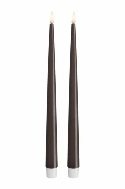 DeluxeHomeart LED Keglelys skinnende 2,2x28 cm 2 stk.