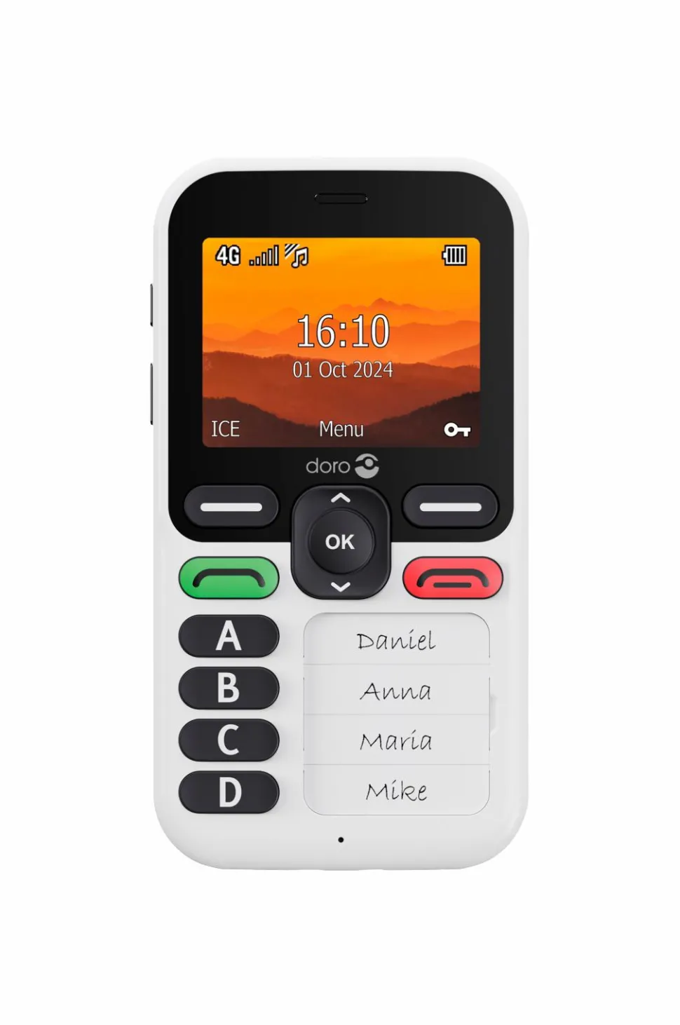 Doro Uro Leva X10 Hvid/sort