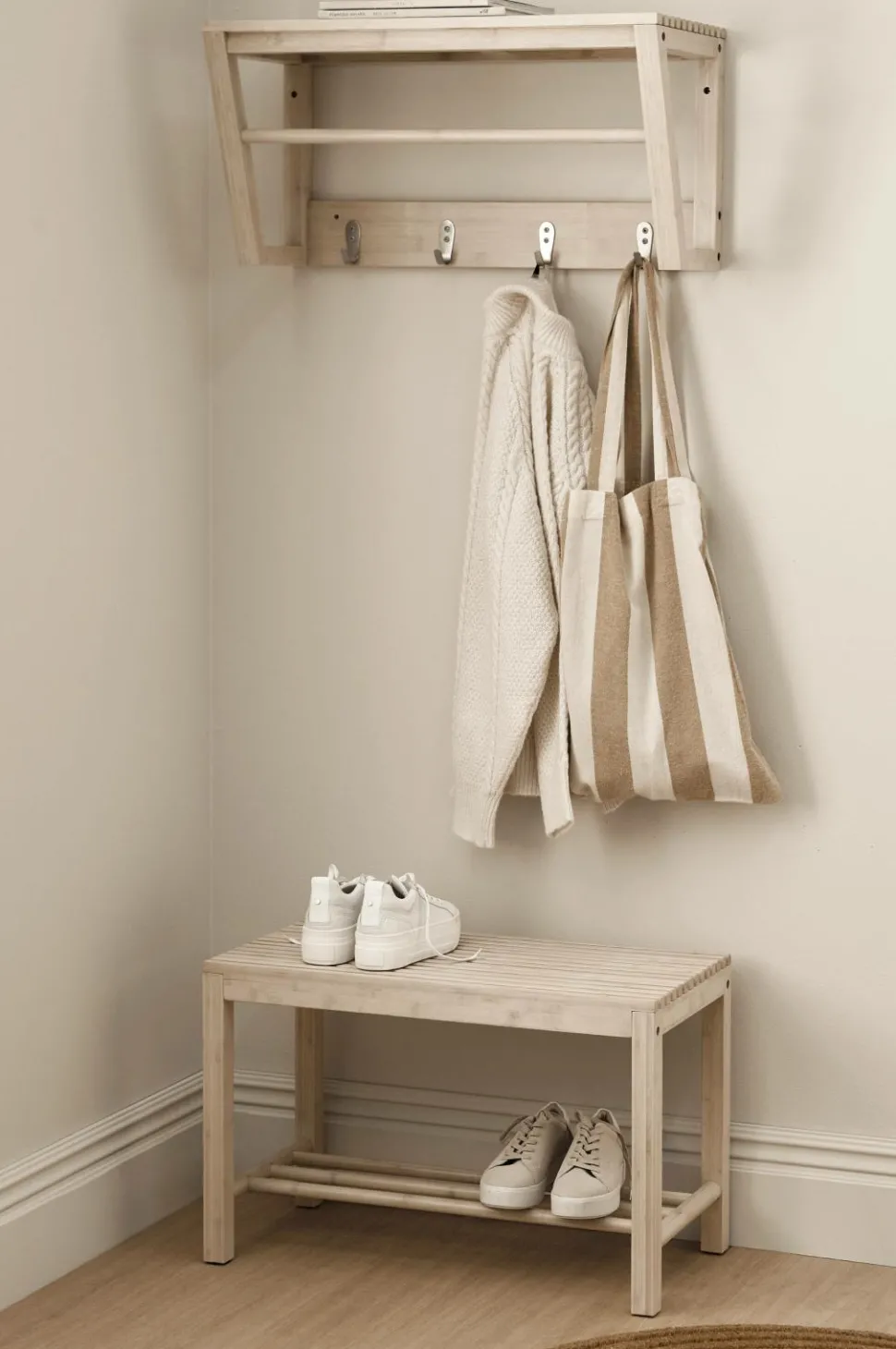 Ellos Home Bænk / skohylde Stripe