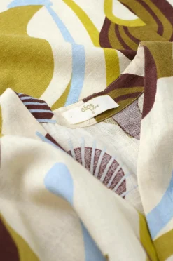 Ellos Home Kimono Elly Retro i genanvendt halvlinned