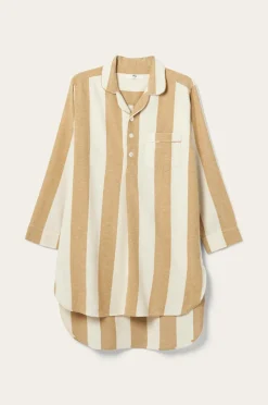 Ellos Home Natskjorte Valerie Block Stripe i bomuldsflonel