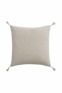 Ellos Home Pudebetræk Candice Tassel af vasket hør, 50x50 cm