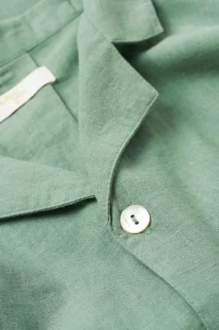 Ellos Home Pyjamasskjorte Long Sleeve Shirt Elly i genanvendt halvlinned