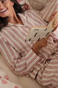 Ellos Home Pyjamasskjorte Valerie Thin Stripe Long Sleeve