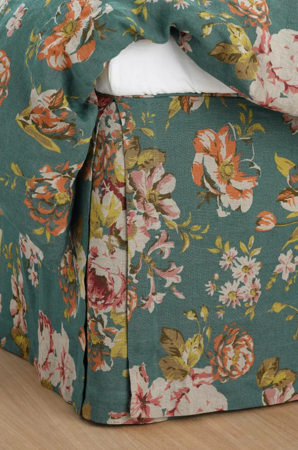 Ellos Home Sengekappe Candice Rose i vasket linned 60 cm