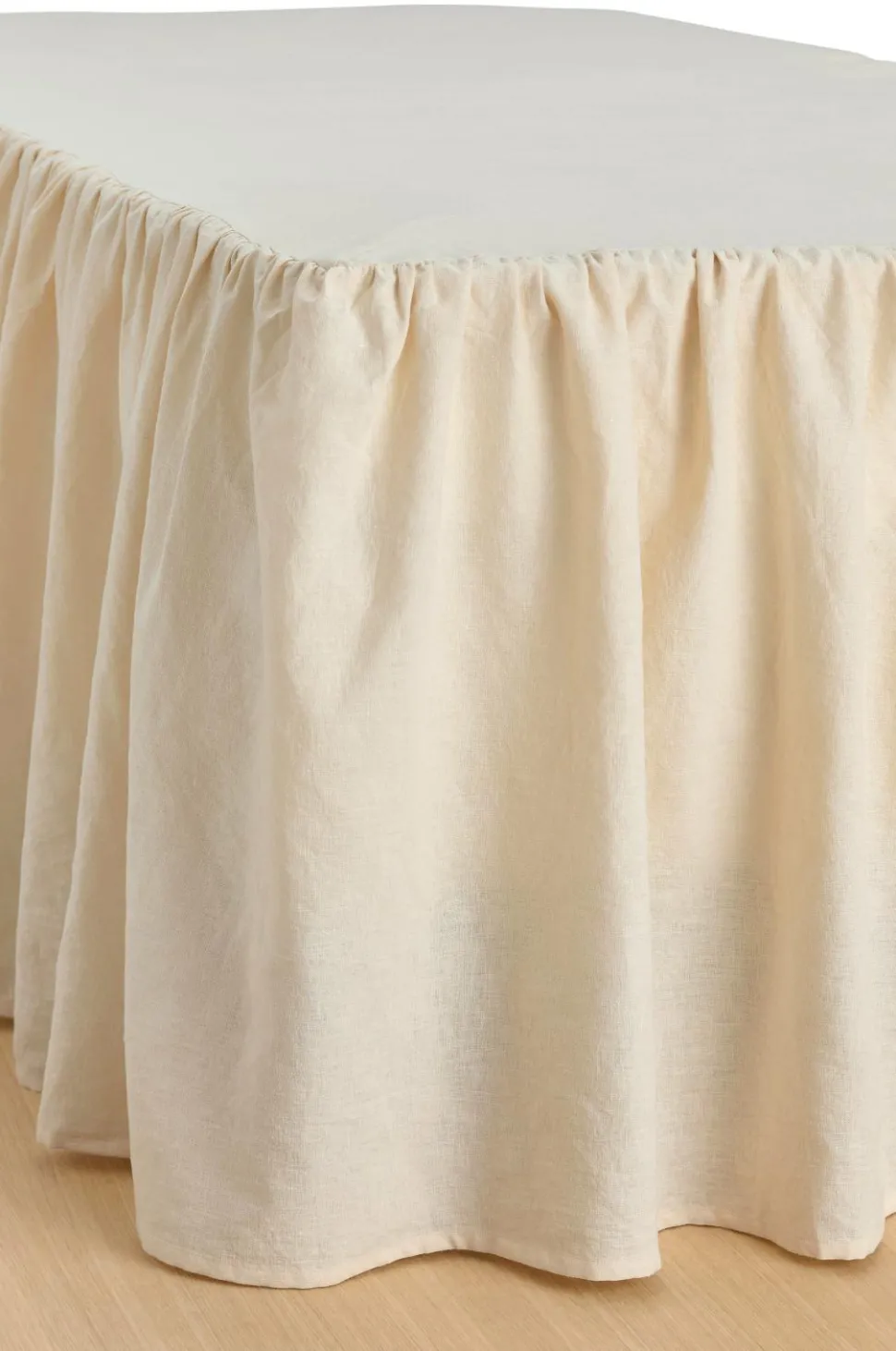 Ellos Home Sengekappe Elly Frilled i genanvendt halvlinned