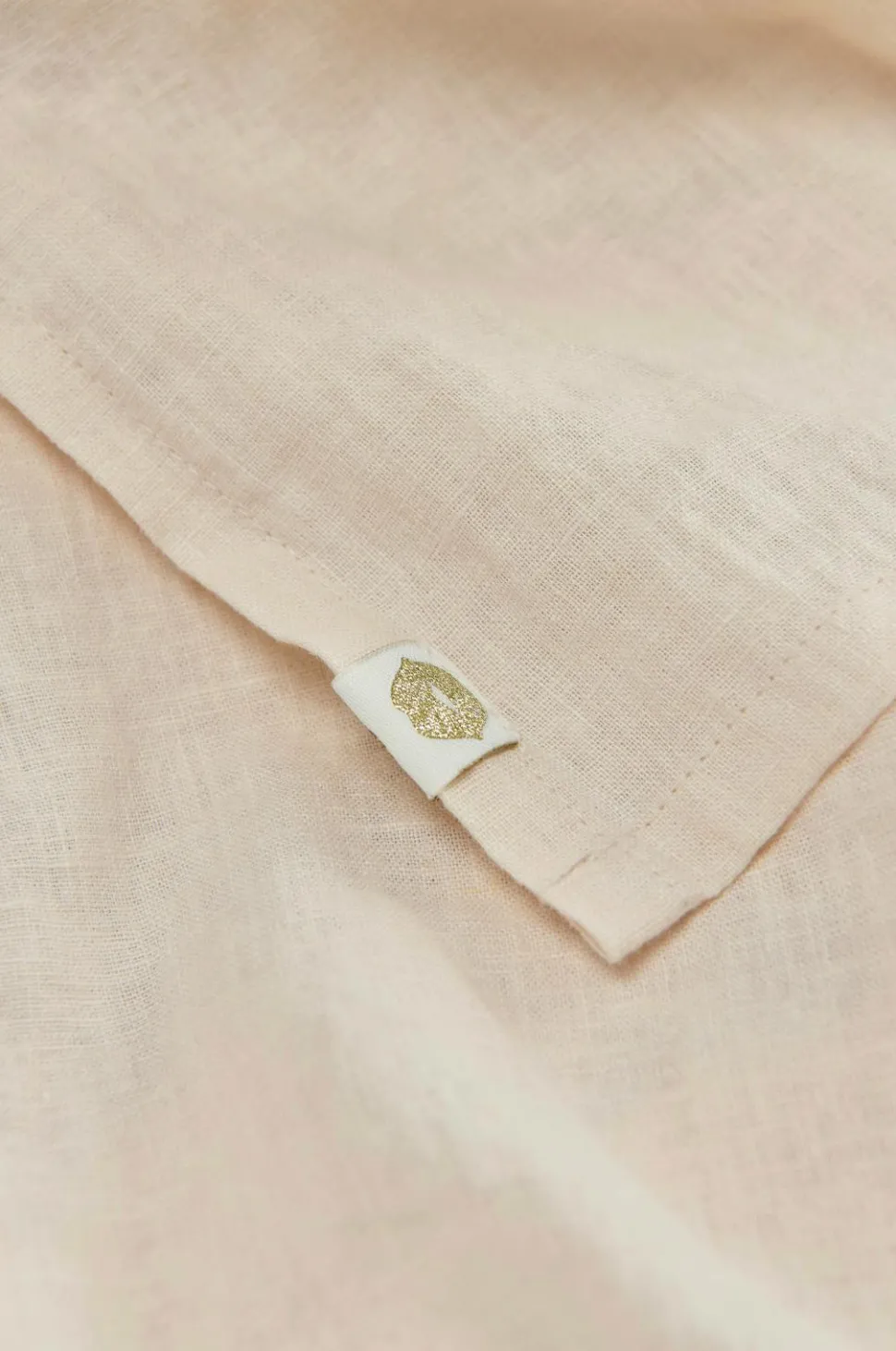 Ellos Home Sengekappe Elly Frilled i genanvendt halvlinned 75 cm