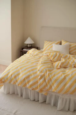 Ellos Home Sengesæt Diagonal Stripe i bomuld 2 dele