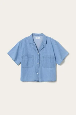 Ellos Home Skjorte Denim Camp Collar