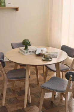 Ellos Home Spisegruppe Ridney med 1 bord + 4 stole med polstring