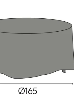 Hillerstorp Møbel Cover Round Ekeryd Sandhamn Spring Ø165 X 89 Cm Gray