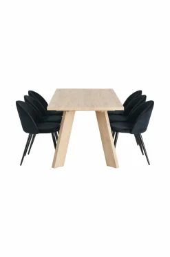 &Home Country spisegruppe med 1 bord + 6 stole