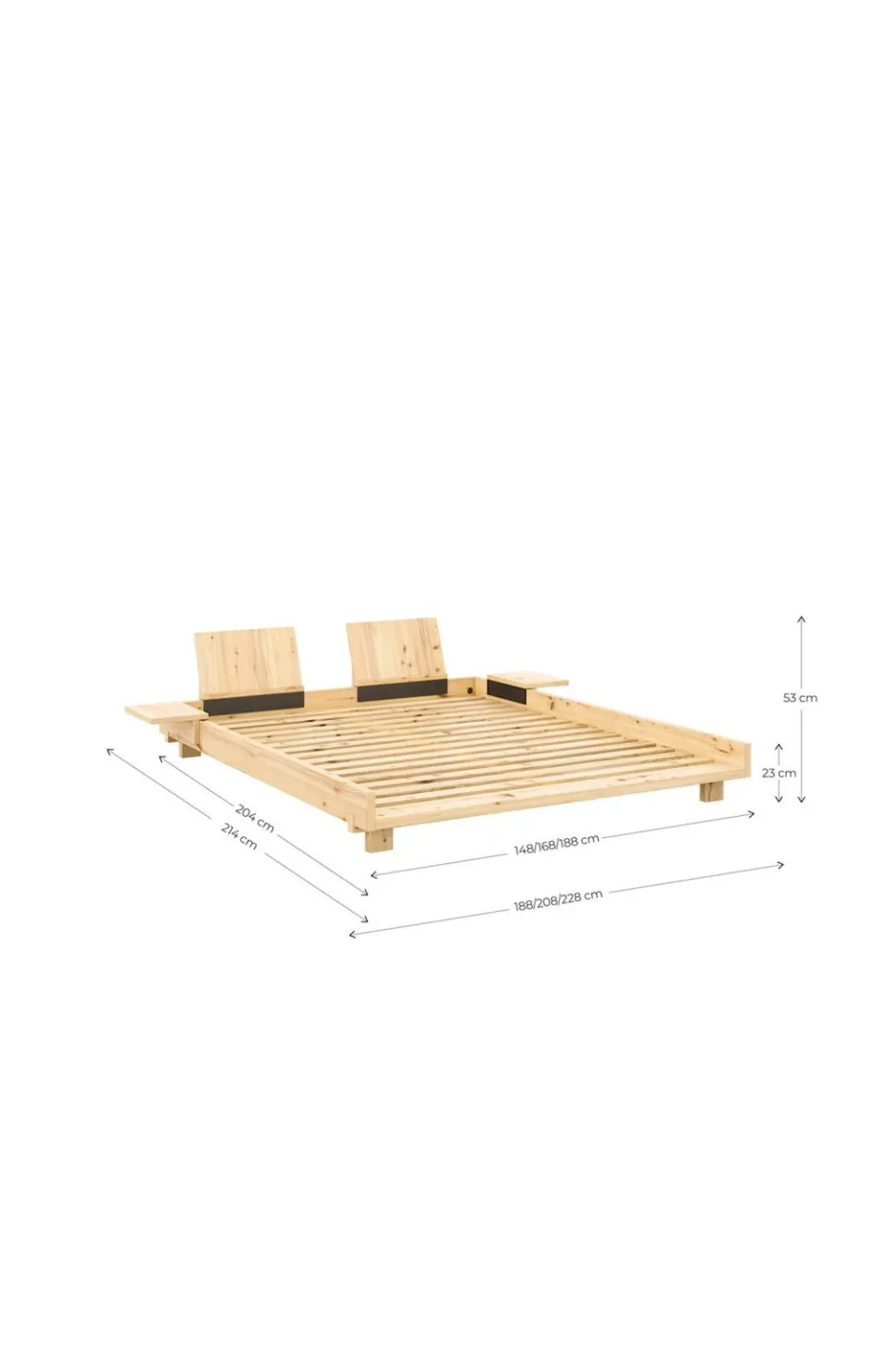 Karup Design Social Bed W. 2 Pcs Back Rests And 2 Pcs Side Tables