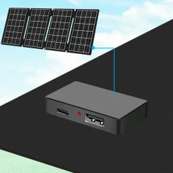 LogiLink Foldbart solcellepanel 1x USB-C, 1 x USB-A 15w