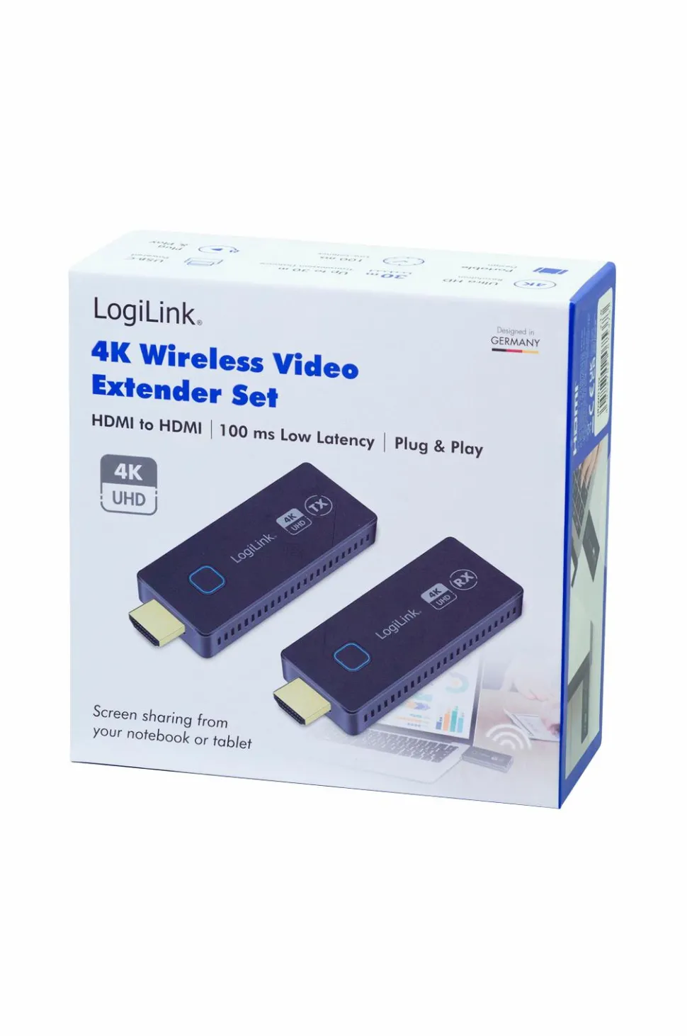 LogiLink Trådløs transmission HDMI til HDMI 4k 60hz