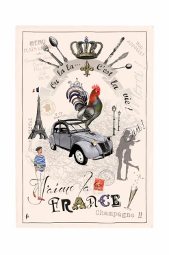 Maison Vivaraise Køkkenhåndklæde France Panorama 48 X 72