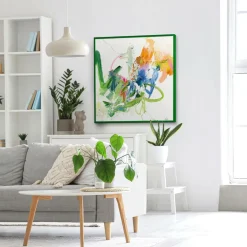 Malerifabrikken Confidential Green / Blandet maleri / 100 X 100 cm