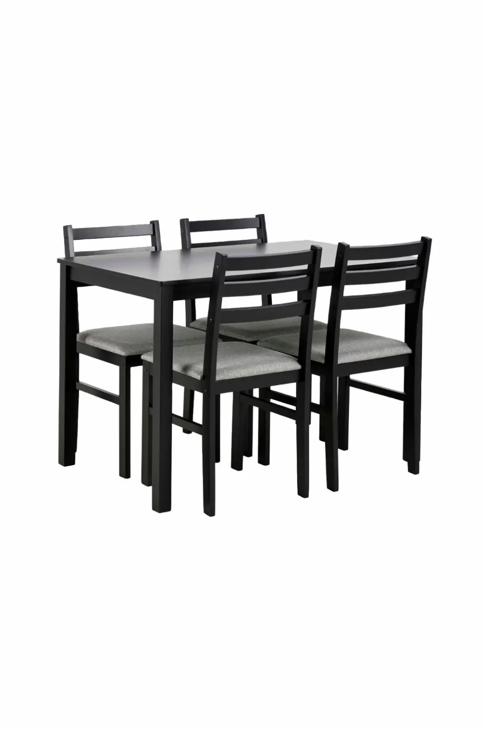 NORDFORM Alicante rektangulært spisebordssæt med bord og 4 stole, 110x70x74,5 cm