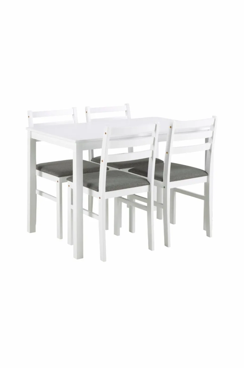 NORDFORM Alicante rektangulært spisebordssæt med bord og 4 stole, 110x70x74,5 cm