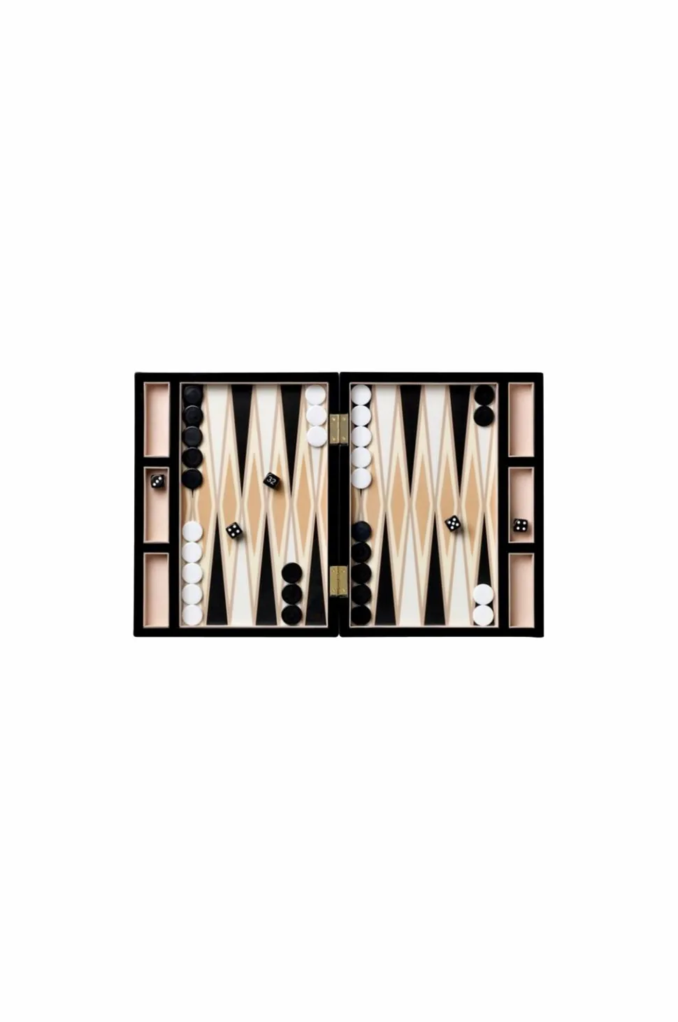 PRINTWORKS Lakeret backgammon, sort