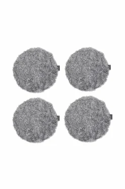 Skinnwille Rund siddepude Curly 4-pak