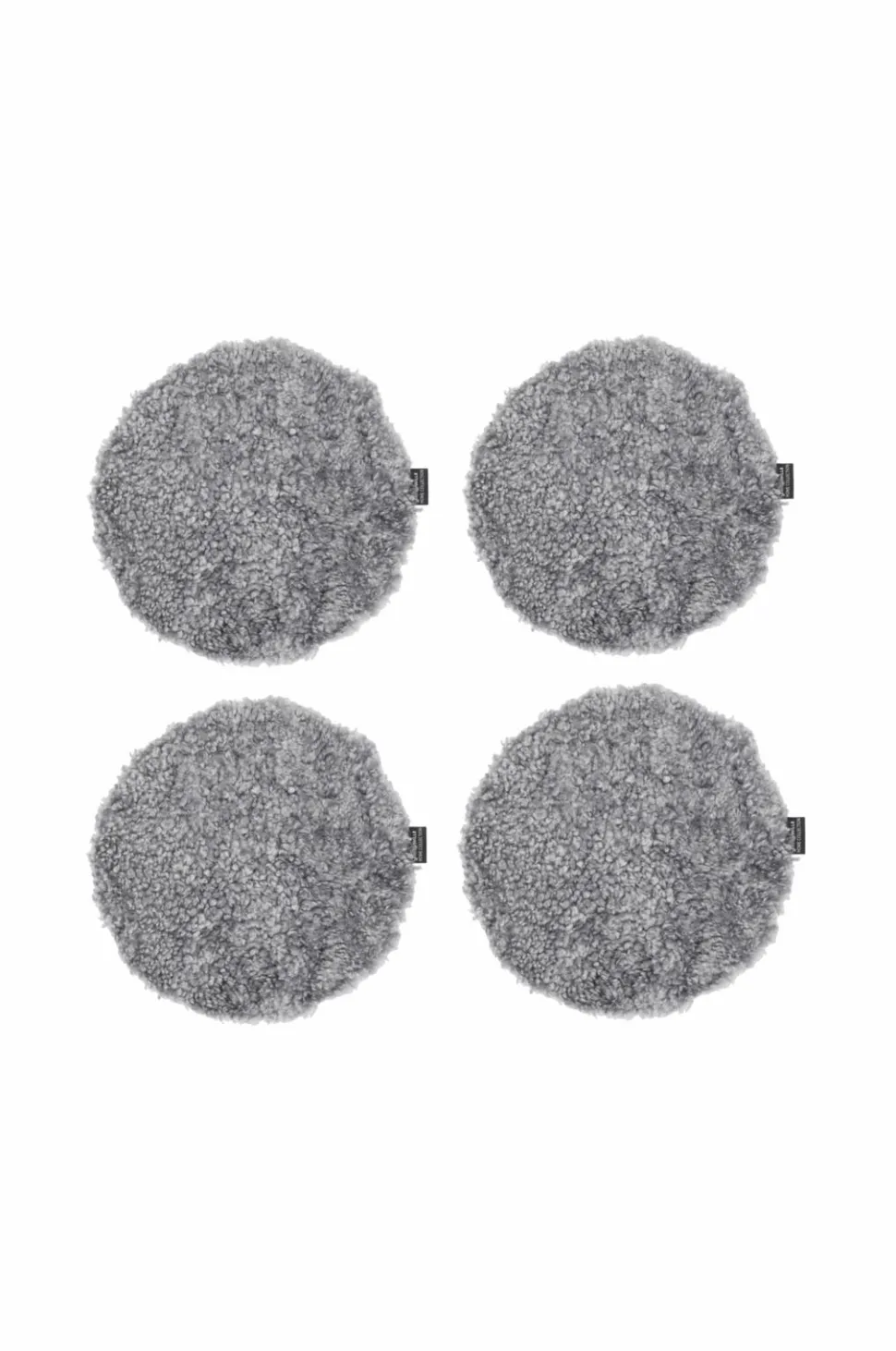 Skinnwille Rund siddepude Curly 4-pak