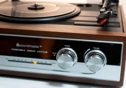 Soundmaster Pladespiller med radio og indbyggede højttalere Pl186h