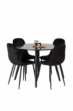 Venture Home Spisebordssæt Plaza med 4 stole Polar