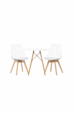Venture Home Spisegruppe Danburi med 2 stk. stole Edvin