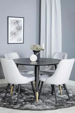 Venture Home Spisegruppe Dipp med 4 stk. stole Velvet Deluxe