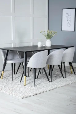 Venture Home Spisegruppe Dipp med 6 spisebordsstole Velvet