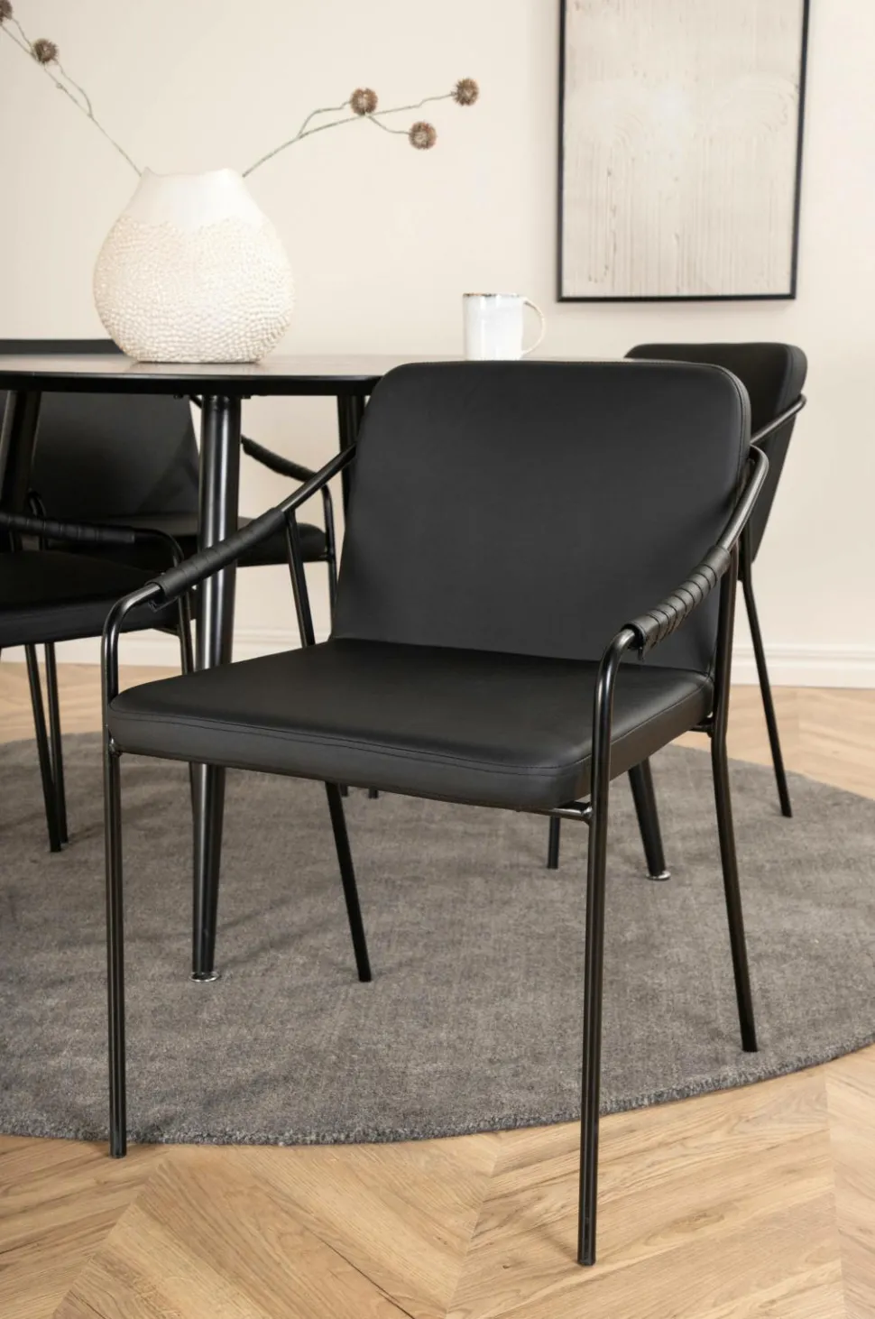 Venture Home Spisegruppe Dipp med 4 spisebordsstole Tvist