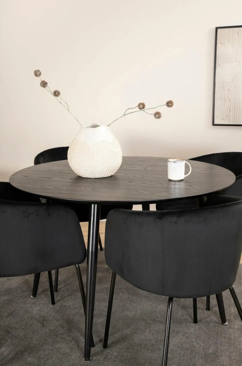 Venture Home Spisegruppe Dipp med 4 spisebordsstole Berit