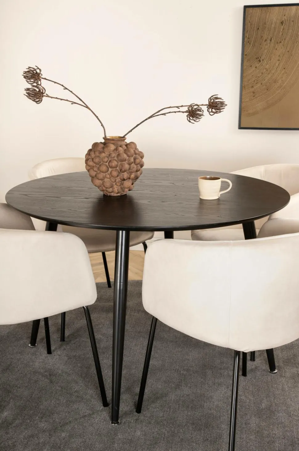 Venture Home Spisegruppe Dipp med 4 spisebordsstole Berit