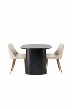 Venture Home Spisegruppe Isolde med 4 stk. stole Night