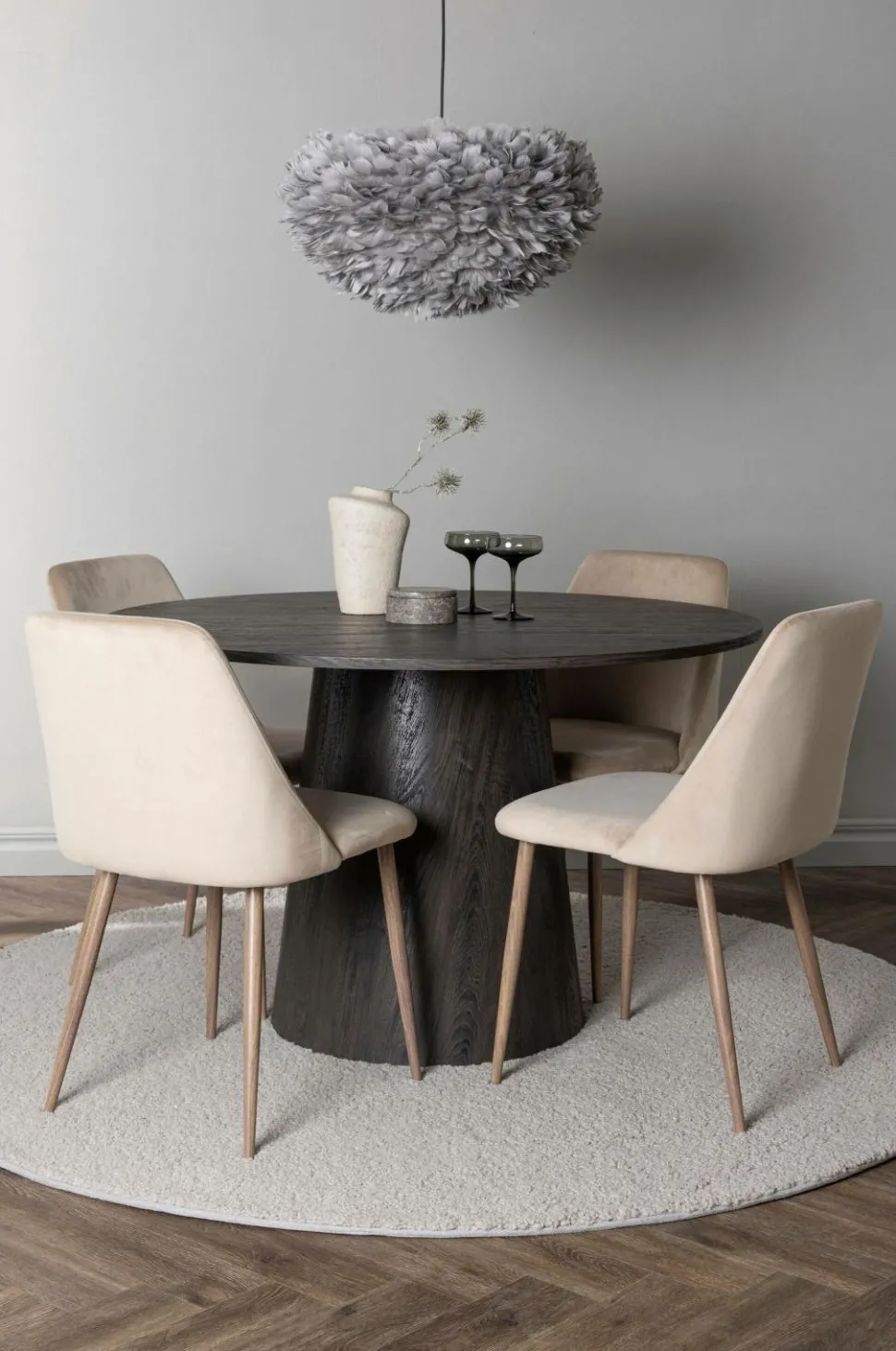 Venture Home Spisegruppe Lanzo med 4 stole Night