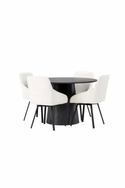 Venture Home Spisegruppe Lanzo med 4 stole Rosie