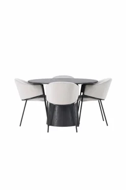 Venture Home Spisegruppe Lanzo med 4 stole Evelina