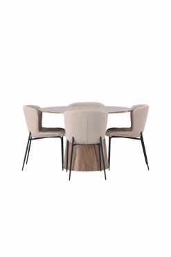 Venture Home Spisegruppe Lanzo med 4 stole Modesto