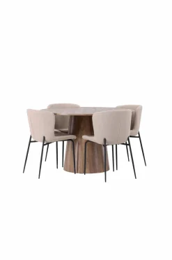 Venture Home Spisegruppe Lanzo med 4 stole Modesto