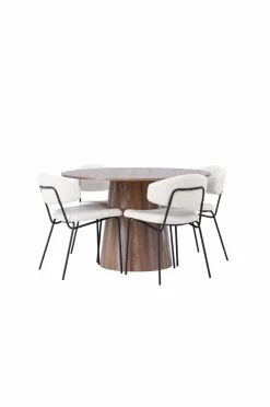 Venture Home Spisegruppe Lanzo med 4 stole Chico