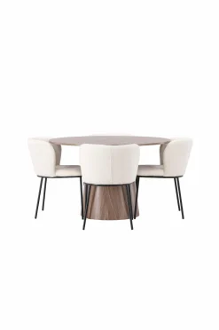 Venture Home Spisegruppe Lanzo med 4 stole Edina