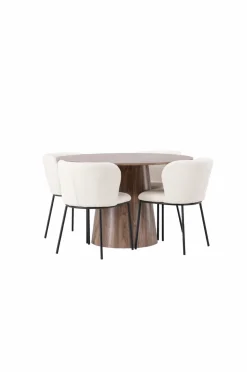 Venture Home Spisegruppe Lanzo med 4 stole Edina