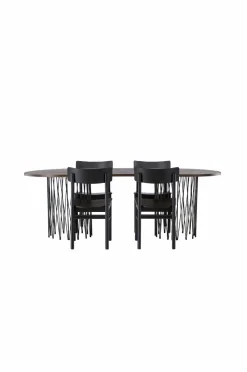 Venture Home Spisegruppe Stone Oval og stolene Montros