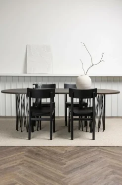 Venture Home Spisegruppe Stone Oval og stolene Montros