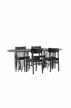 Venture Home Spisegruppe Stone Oval og stolene Montros