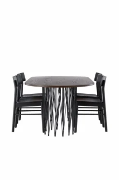Venture Home Spisegruppe Stone Oval og stolene Montros