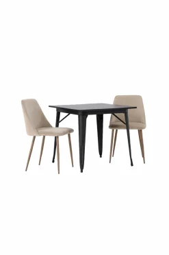 Venture Home Spisegruppe Tempe med 2 stole Night