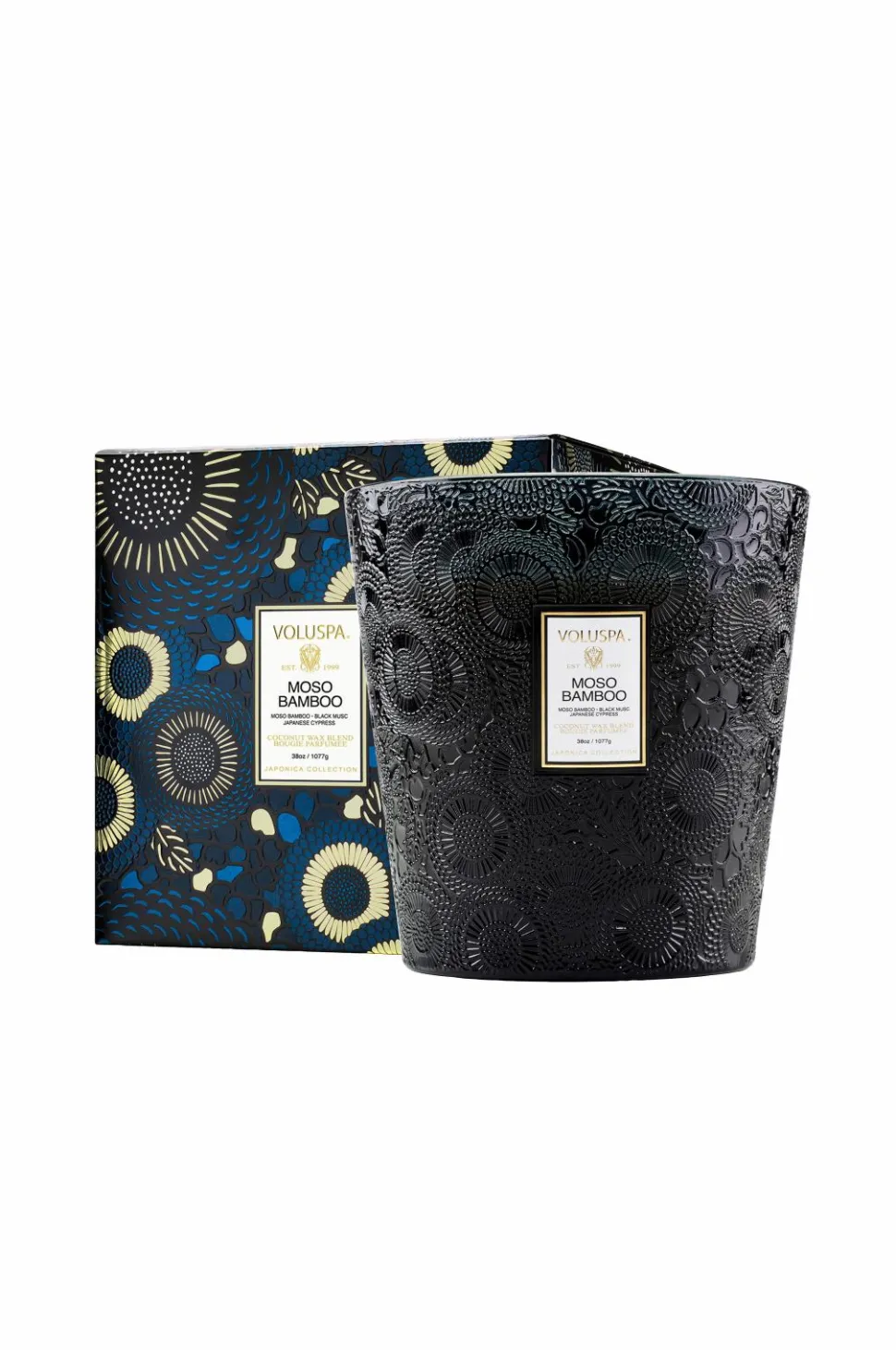 Voluspa Moso Bamboo Boxed Luxe Jar Candle 80H